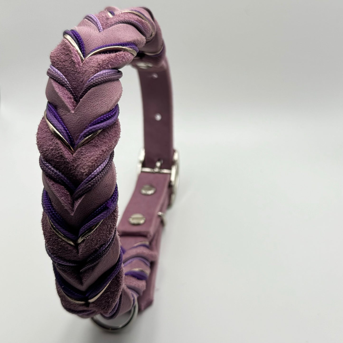 Fettleder Halsband mit Microcord